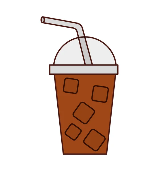 Milkshake drankje geïsoleerde pictogram — Stockvector