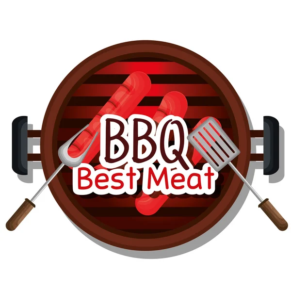 Barbecue tijd beste vlees — Stockvector