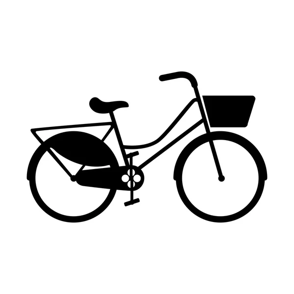 Ícone isolado do estilo do veículo da bicicleta — Vetor de Stock