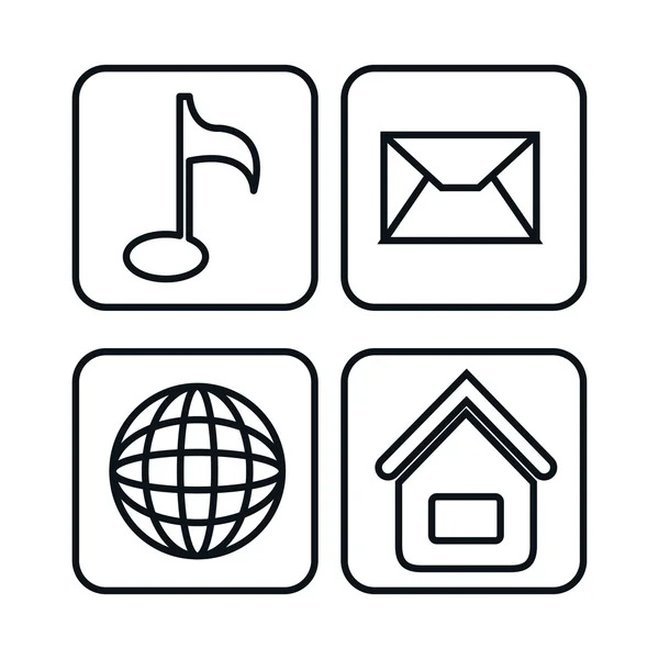 Internet of things flat icons — Stock Vector
