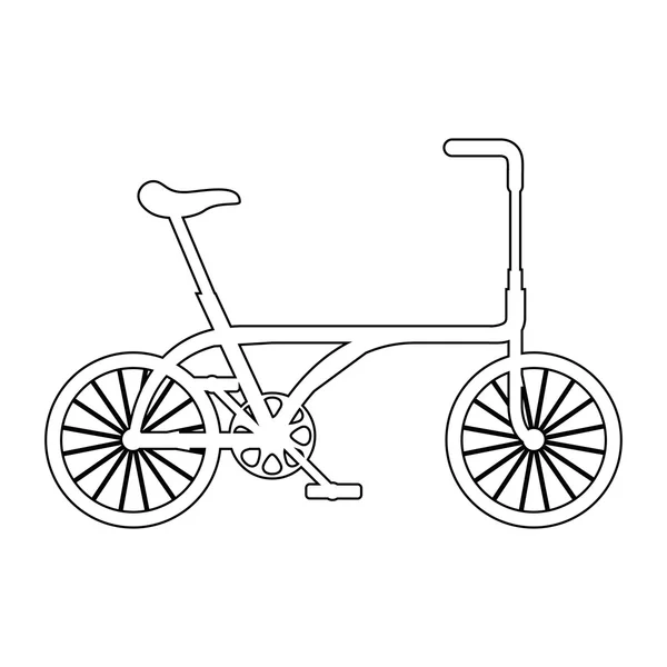 Bicicleta vehículo estilo aislado icono — Archivo Imágenes Vectoriales