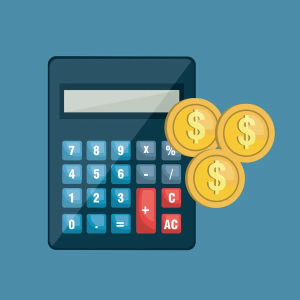 Wzór faktury ikona kalkulator monety — Wektor stockowy