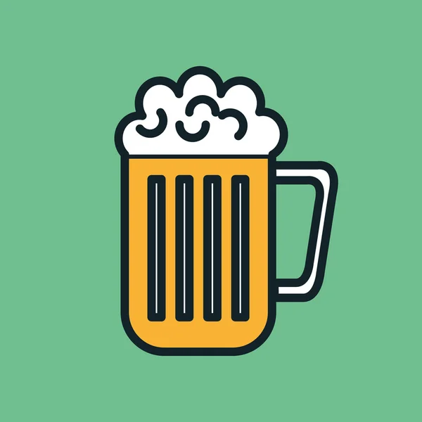 Pictogram bier koud drankje ontwerp — Stockvector