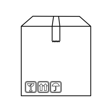 karton kutu izole edilmiş simge paketliyor