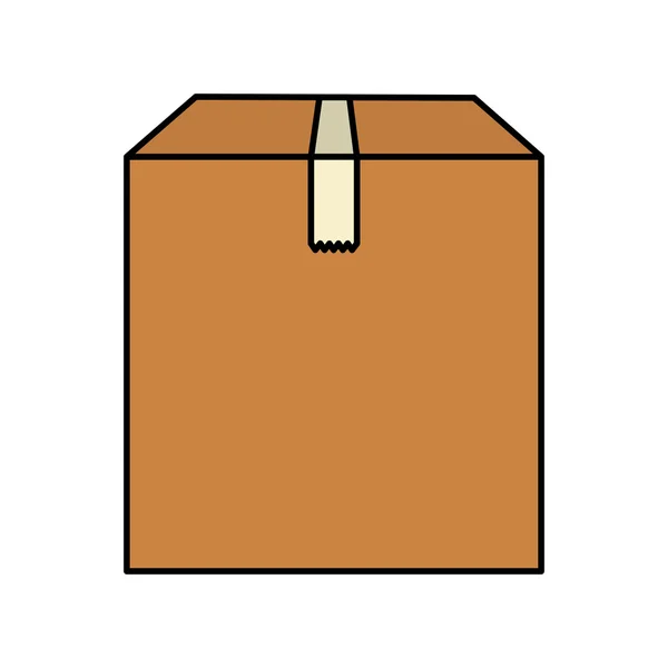 Kartonová krabička balení izolované ikony — Stockový vektor