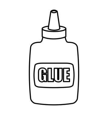 tutkal şişesi izole simgesi