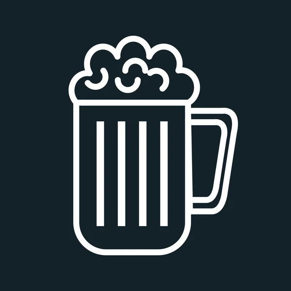Ícone cerveja design bebida fria —  Vetores de Stock