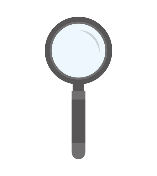 Search magnifying glass flat line icon — Stock Vector