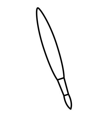 boya fırçası ikonu izole edilmiş