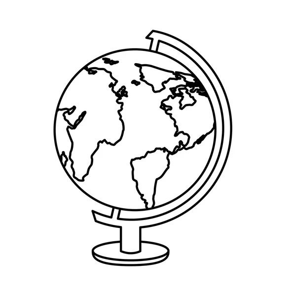Планета земної кулі ізольована іконка — стоковий вектор
