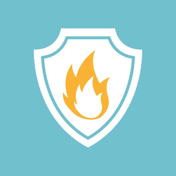 Fuego llama icono — Vector de stock