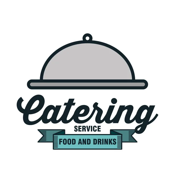 Pictogram catering service voedsel ontwerp — Stockvector