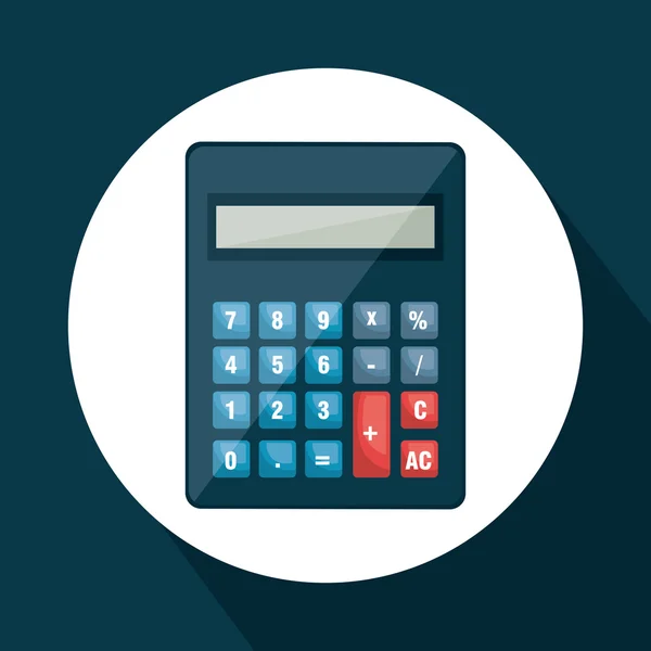 Kalkulator urządzenie matematyczne izolowane ikona — Wektor stockowy