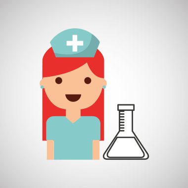 Hemşire karakter test tüpü bilim kimyasal esign