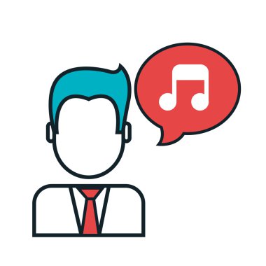 işadamı ile sosyal medya simge