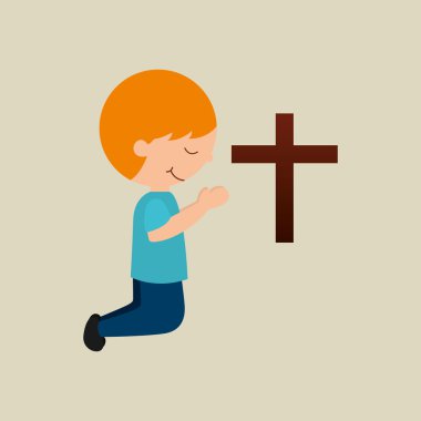 boy kneeling bleesed bible icon