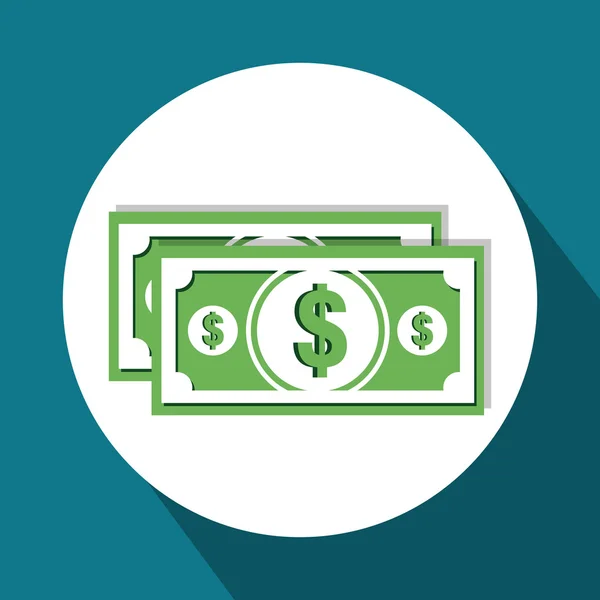 Money cash flat icon — Stock Vector