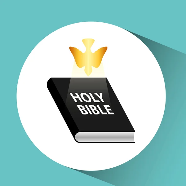 Holy bible with holy bible design icon — Stock Vector