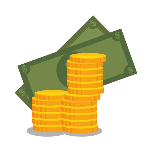 Cartoon Money Earnings Design isoliert — Stockvektor