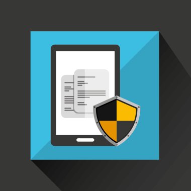 sembol koruma smartphone kağıt belge simgesi