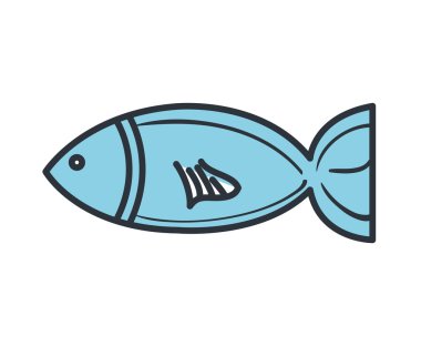 Restoran deniz ürünleri lezzetleri izole simgesi tasarım