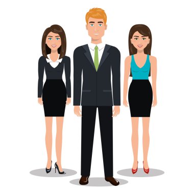 zarif iş adamları izole simgesi