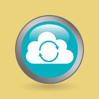 siluet kafa ok simgesini grafik bulut