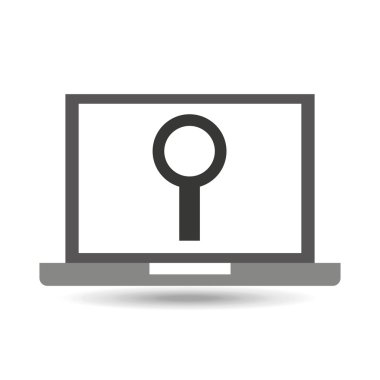 dizüstü bilgisayar teknolojisi arama tarayıcı simgesini grafik