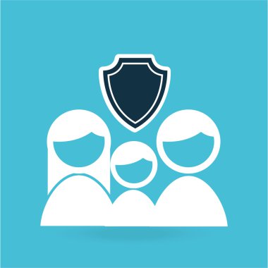 sigorta kavramı aile tasarım grafik