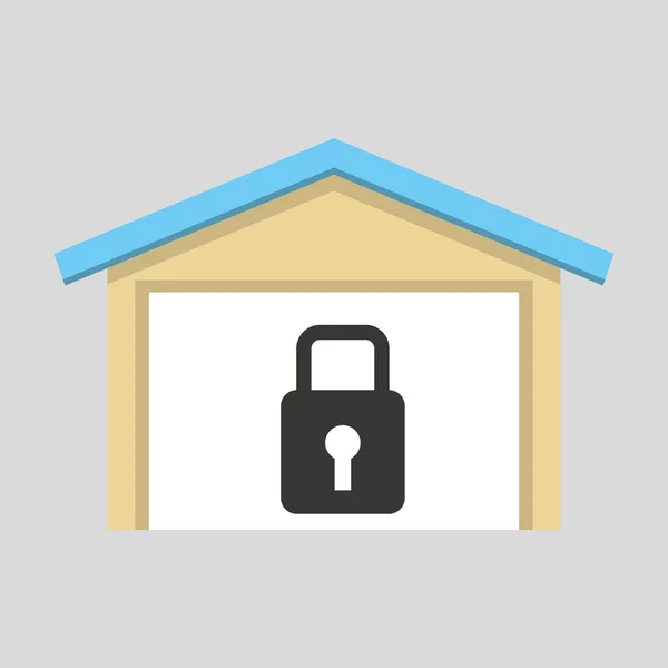 Tecnología portátil protección de datos de seguridad icono gráfico — Vector de stock