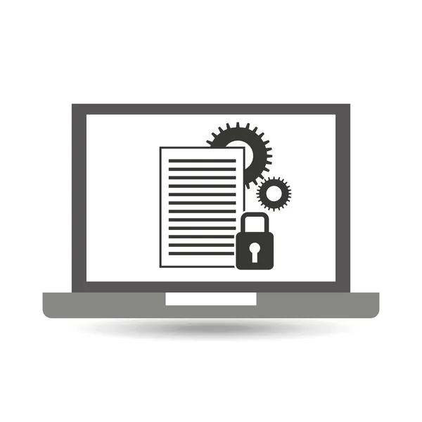 laptop technology work security private icon graphic