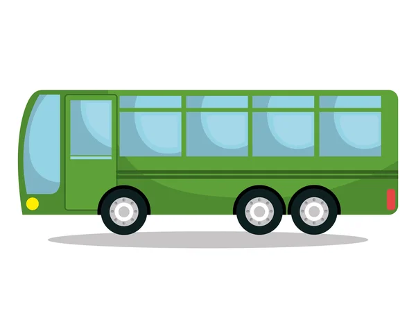 Bus dienst openbare geïsoleerde pictogram ontwerp — Stockvector