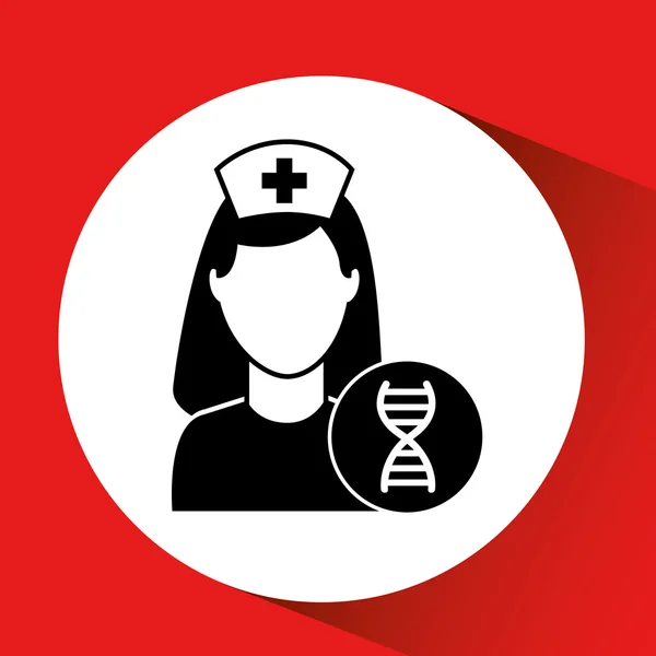 DNA science hospital building icon medicine — Stock Vector