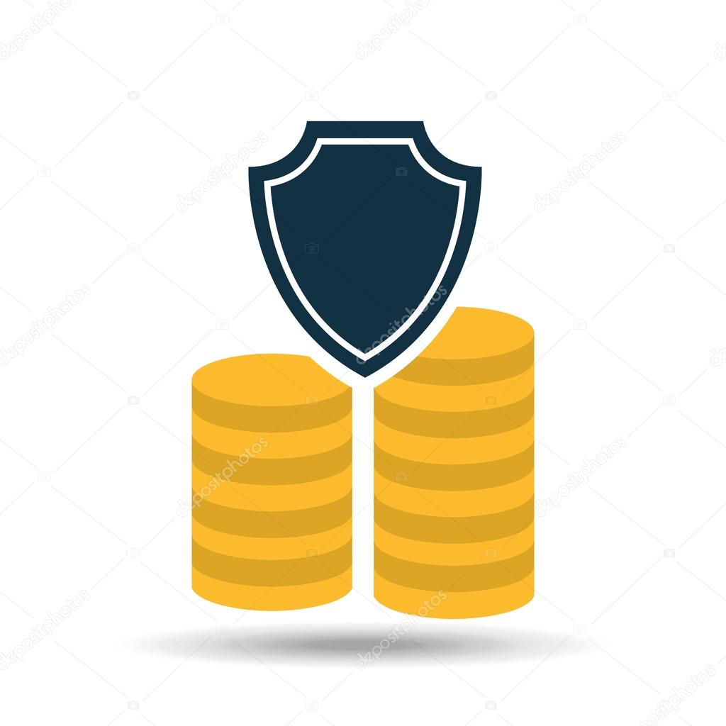 insurance currency money coin icon design