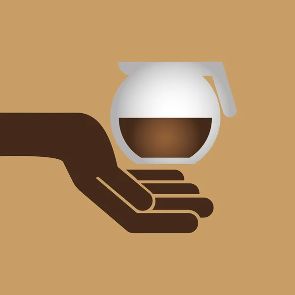 Producent kawy serca cookie chip piekarnia ikony graficzny — Wektor stockowy