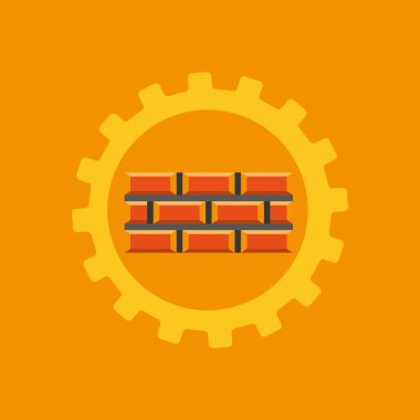 Araç kutusu tuğla inşaat simgesi tasarım