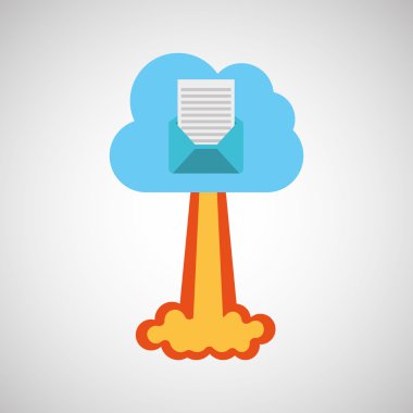 izole iş ileti e-posta grafik başlatmak