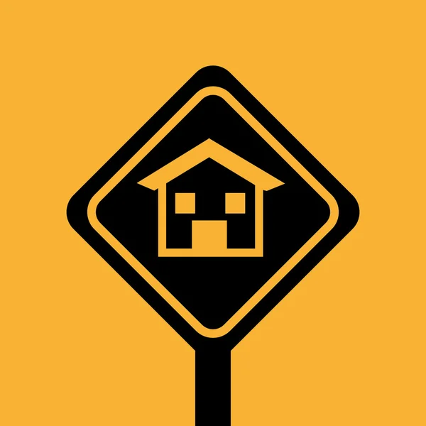 Projeto gráfico do sinal do reparo da casa — Vetor de Stock