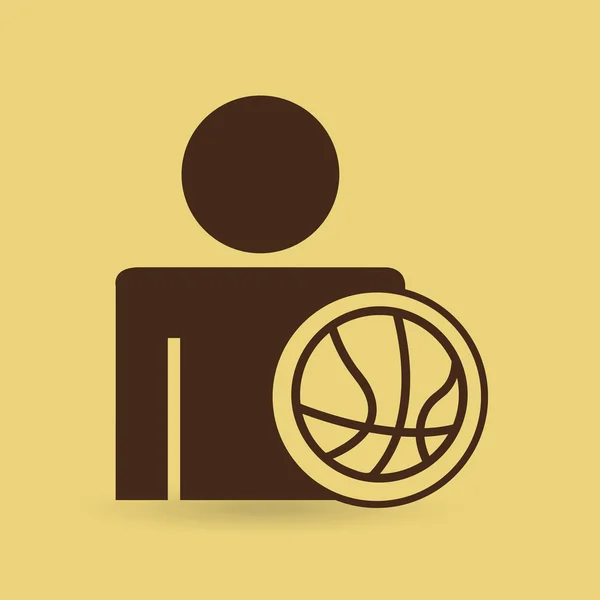 man baskette ball design icon