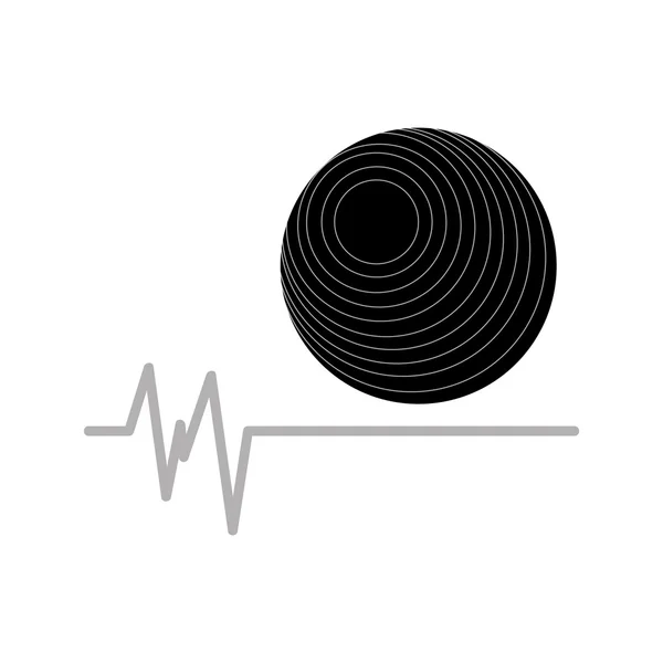 Fitness míč fitness gym ikona — Stockový vektor
