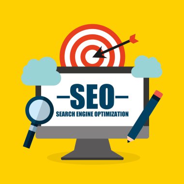 Arama Motoru Optimizasyonu düz simgeler