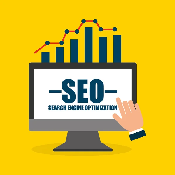 Search engine optimization flat icons — Stock Vector