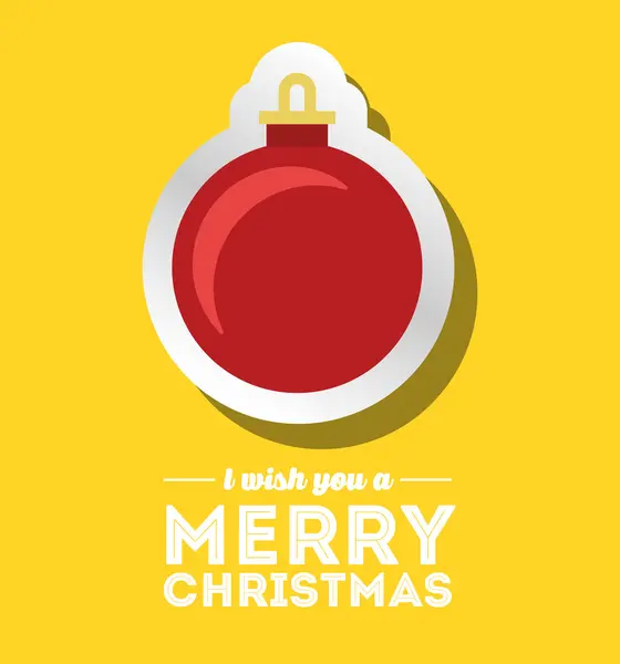 快乐圣诞贺卡与装饰元素 — 图库矢量图片