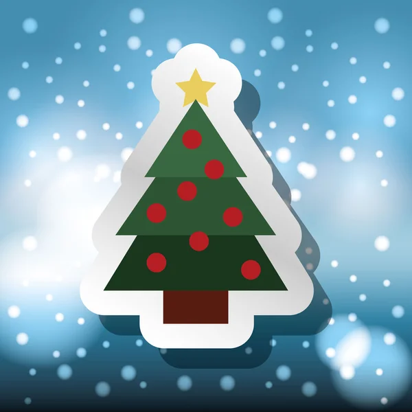 Cartão de Natal alegre com elemento decorativo — Vetor de Stock