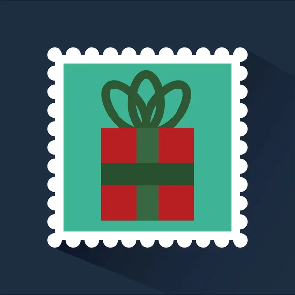 Cartão de Natal alegre com elemento decorativo —  Vetores de Stock