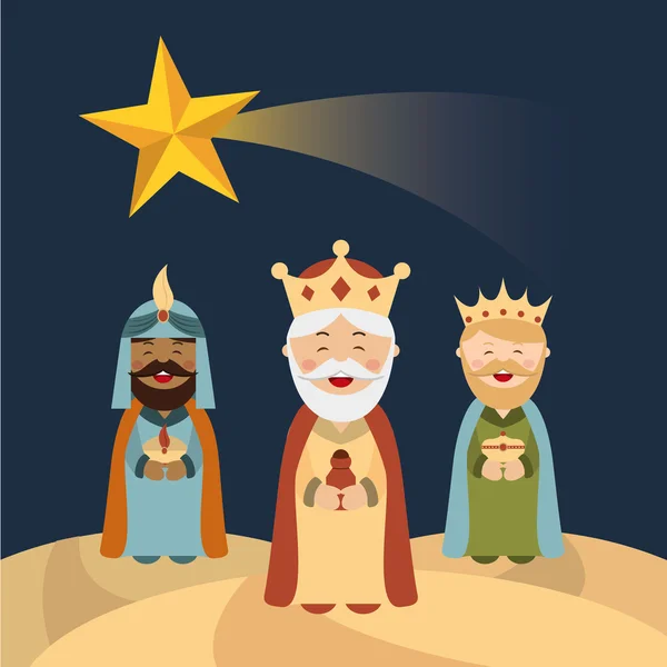Mutlu neşeli Noel yemlik karakter — Stok Vektör