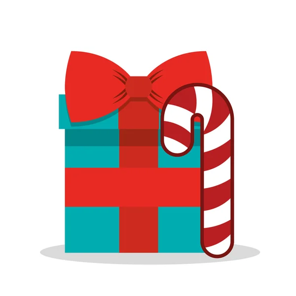Весела різдвяна подарункова коробка — стоковий вектор