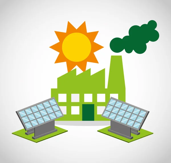 Energia alternativa ecológica verde — Vetor de Stock