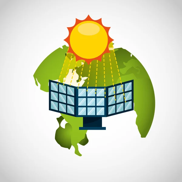 Ökologische alternative Energie grün — Stockvektor