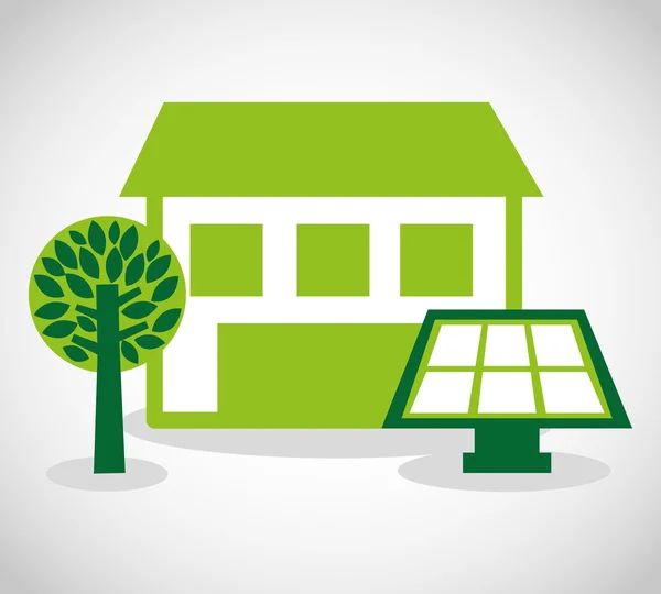 Οικολογική εναλλακτική ενέργεια πράσινο — Διανυσματικό Αρχείο